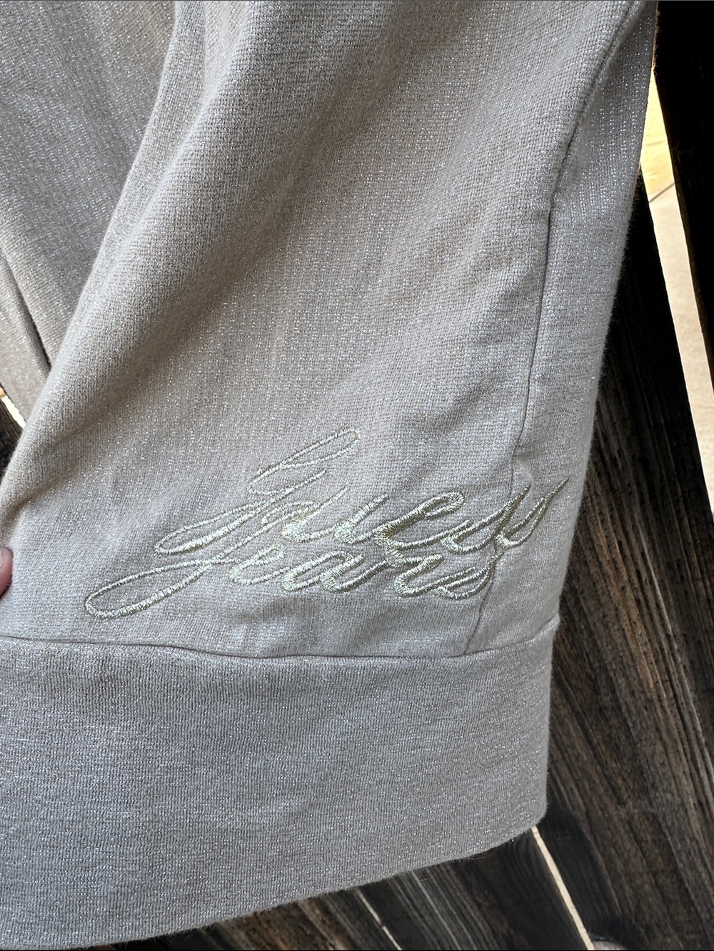 Guess Taupe lightweight Zip-Front Jacket with silvery shimmery threads - Picture 4 of 11